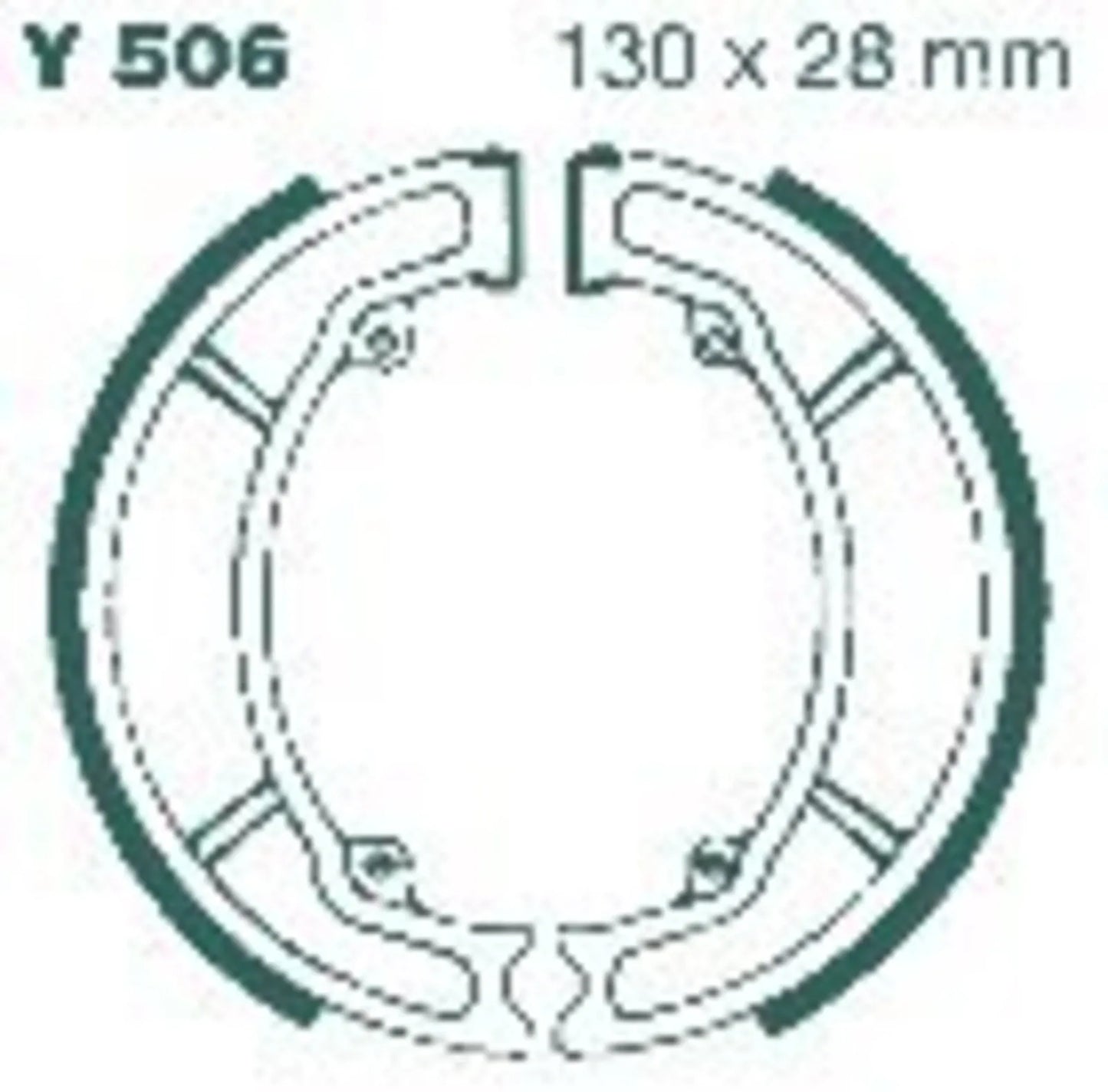 EBC Brake Shoes, Front/Rear - SR250 XT250 XT350 TT350 TT600