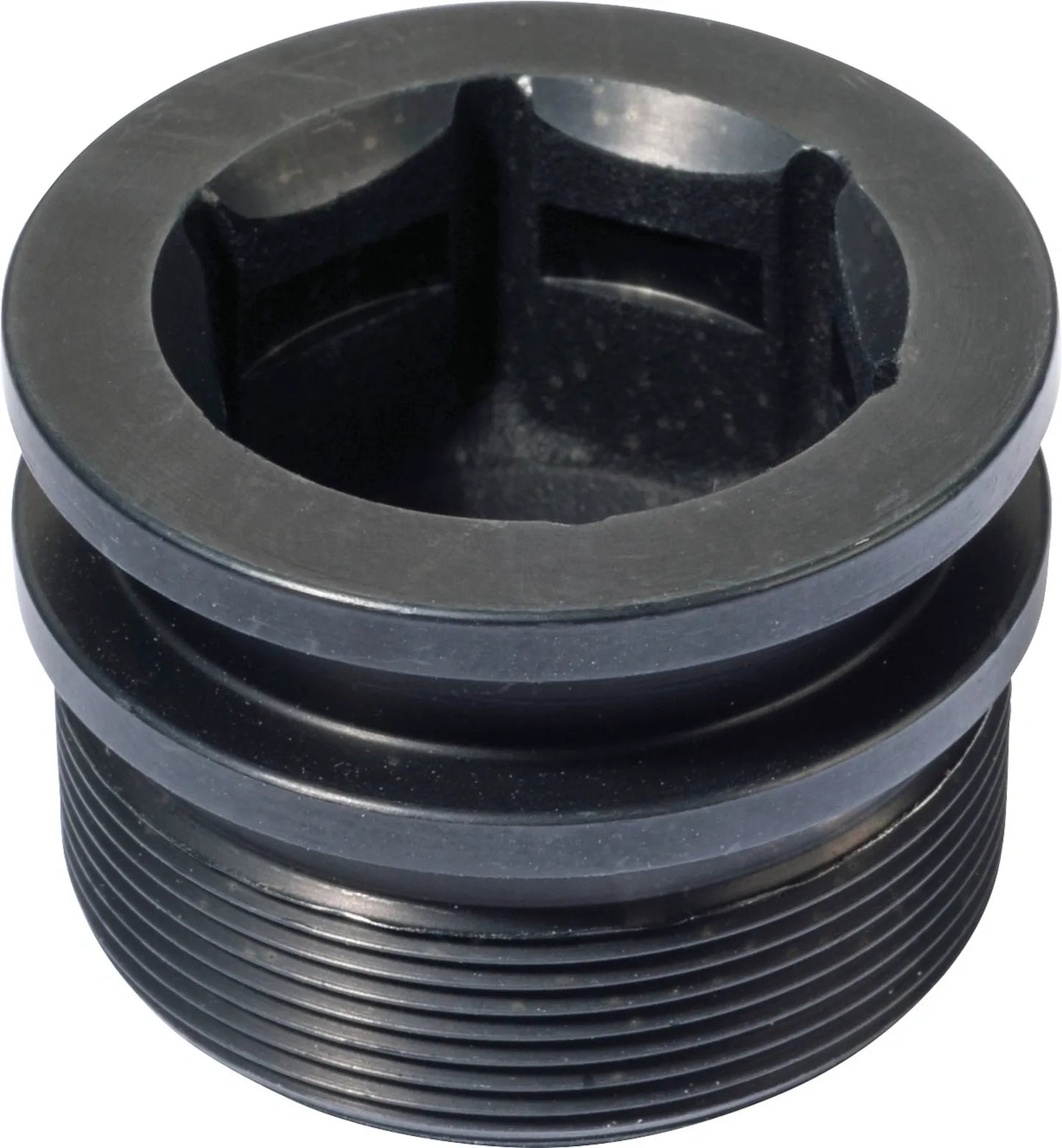 Fork Leg Top Nut - Black Anodized Aluminum - CNC Milled - XT500 TT500