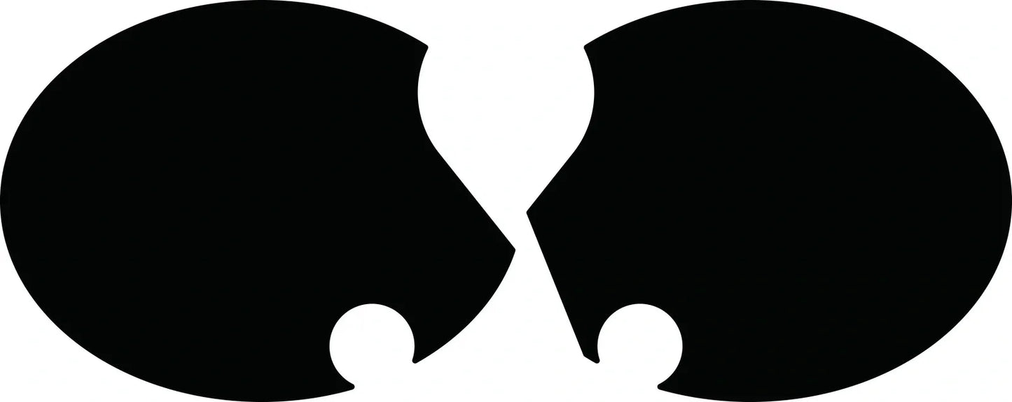 Side Cover Decal Set - Black Background - No Lettering - XT500 '80-