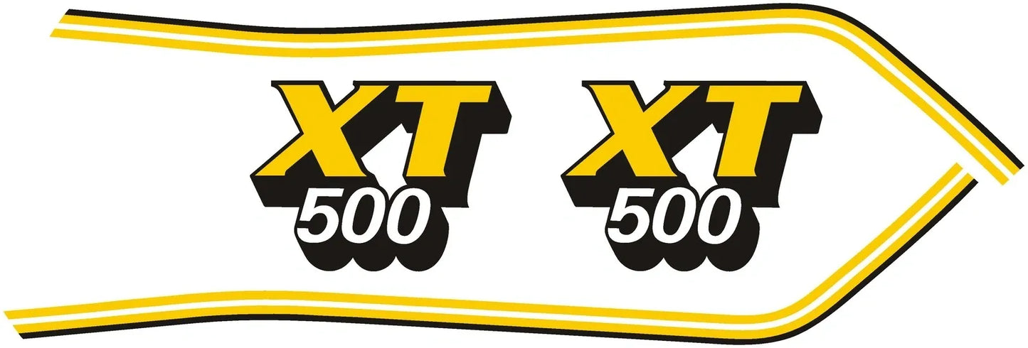 Fuel Tank Decal Set - 1981 - Yellow - XT500