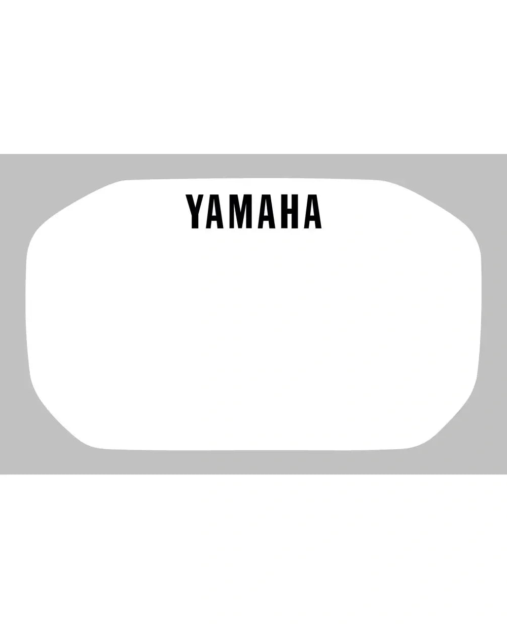 *NEW ITEM* Head Light Fairing Decal - White with Black YAMAHA Logo - HD Quality - XT600 XT600Z