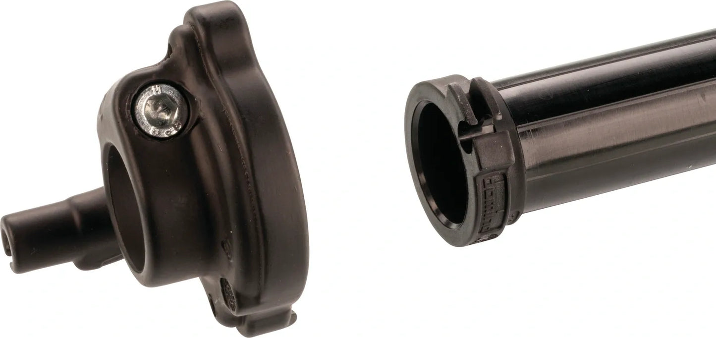 Throttle Grip - for 1 (Push + Pull Cable) - Large Stroke (56 mm at 220°) - Aluminum Housing - Universal