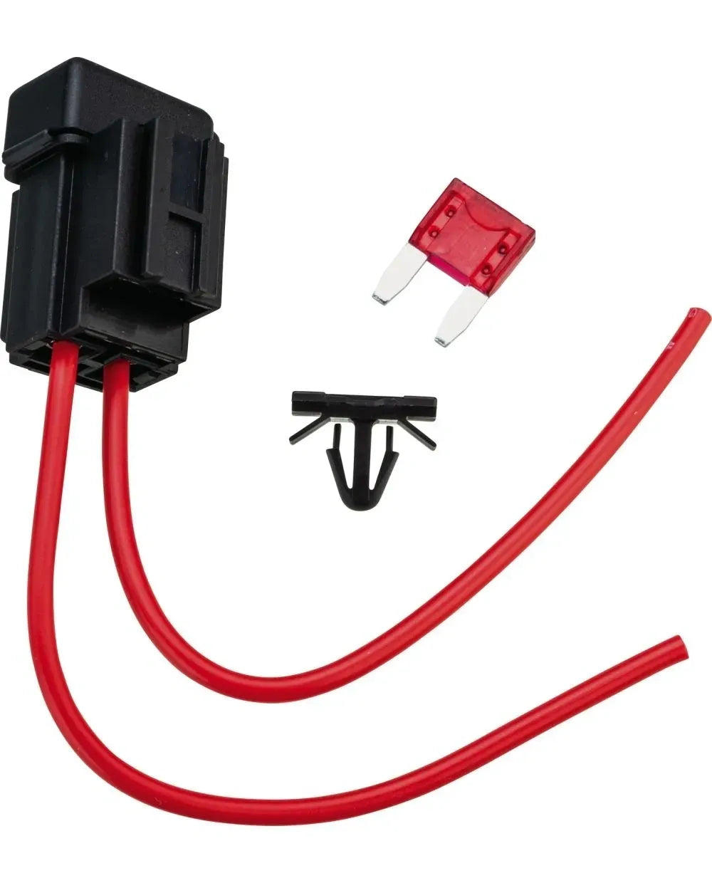 *NEW ITEM* Mini Flat Fuse Holder, 10A (incl. spare fuse - expansion rivet mounting for 6mm hole) - XT500 TT500 SR500 Universal