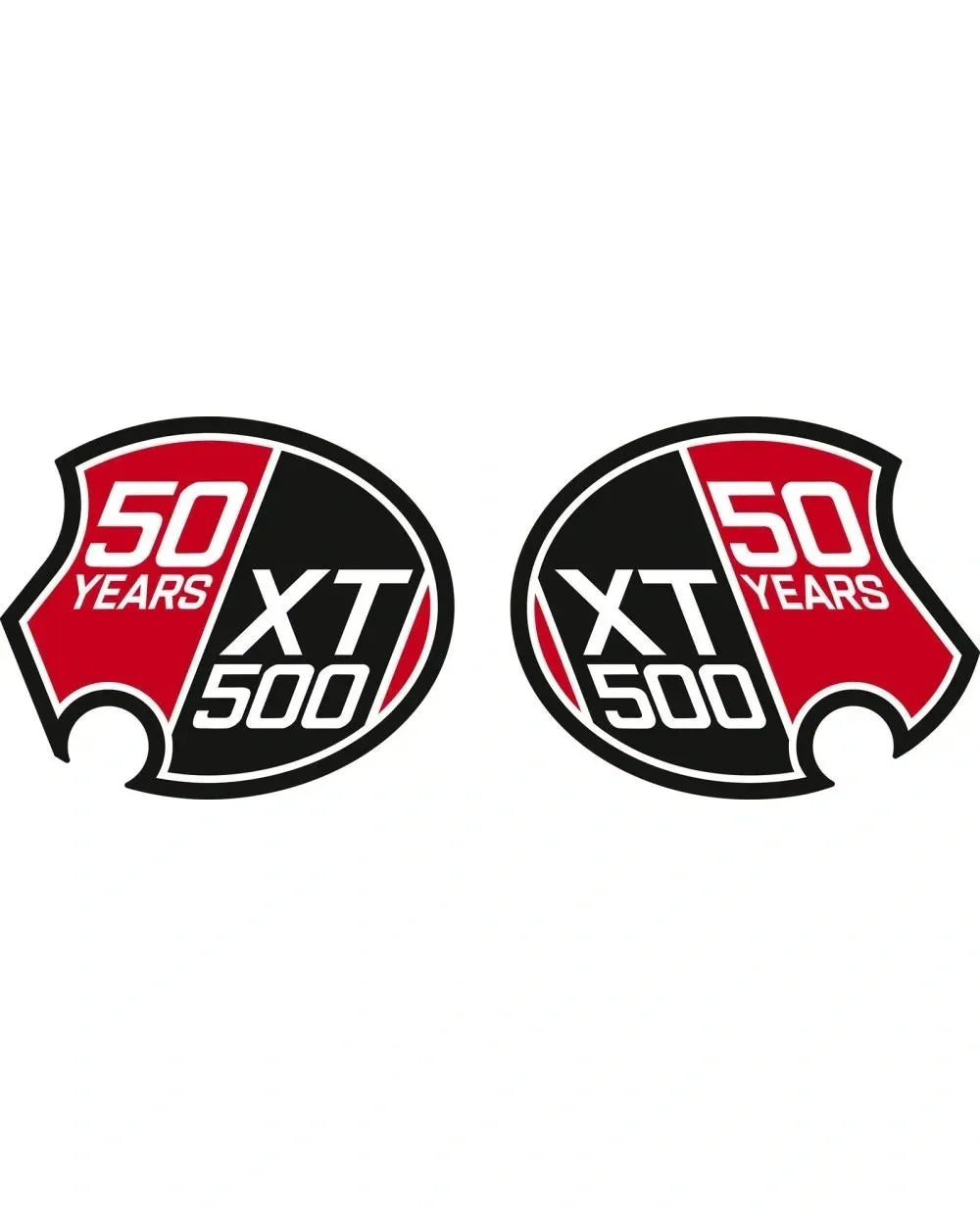 *NEW ITEM* Side Cover Decal Set '50 Years XT500', 1 pair - XT500 '80-