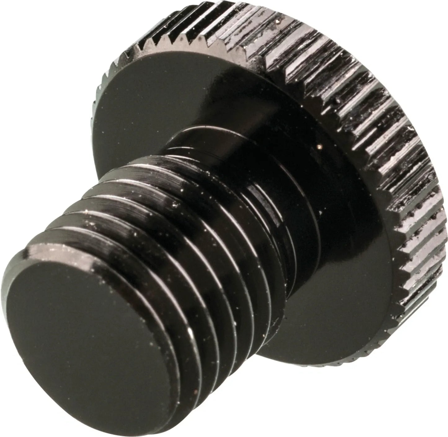 Aluminum Cover/Blank/Cap/Plug for Mirror Mount Threads - Right Side (Left-hand Thread M10 x 1.25), Black - Universal