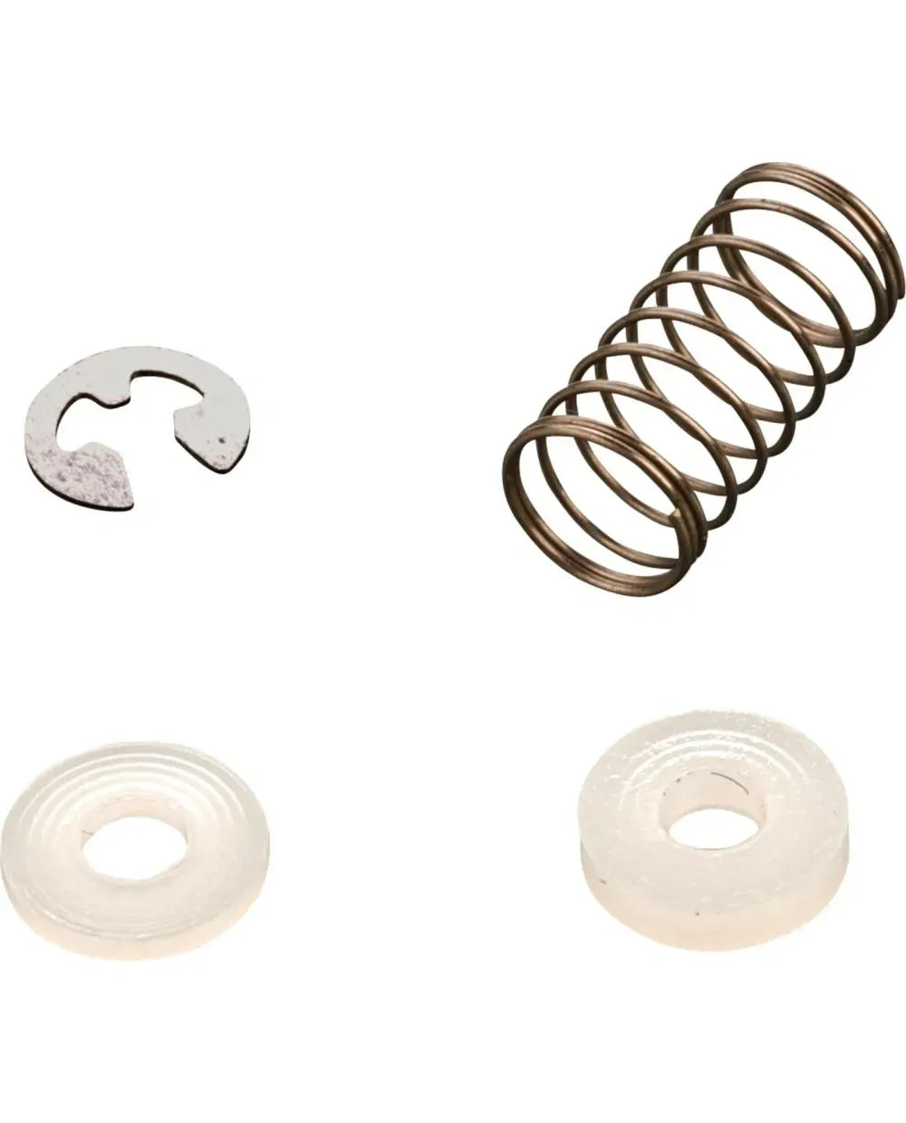 Jet Needle Small Parts Set - 4-Piece (Spring, Plastic Discs, Clip) - suitable for Mikuni VM34SS Carburetor - SR500