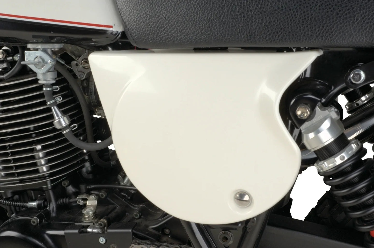 Replica Clean White Side Cover - Left - XT500 '80 and newer, TT500 '79 and newer