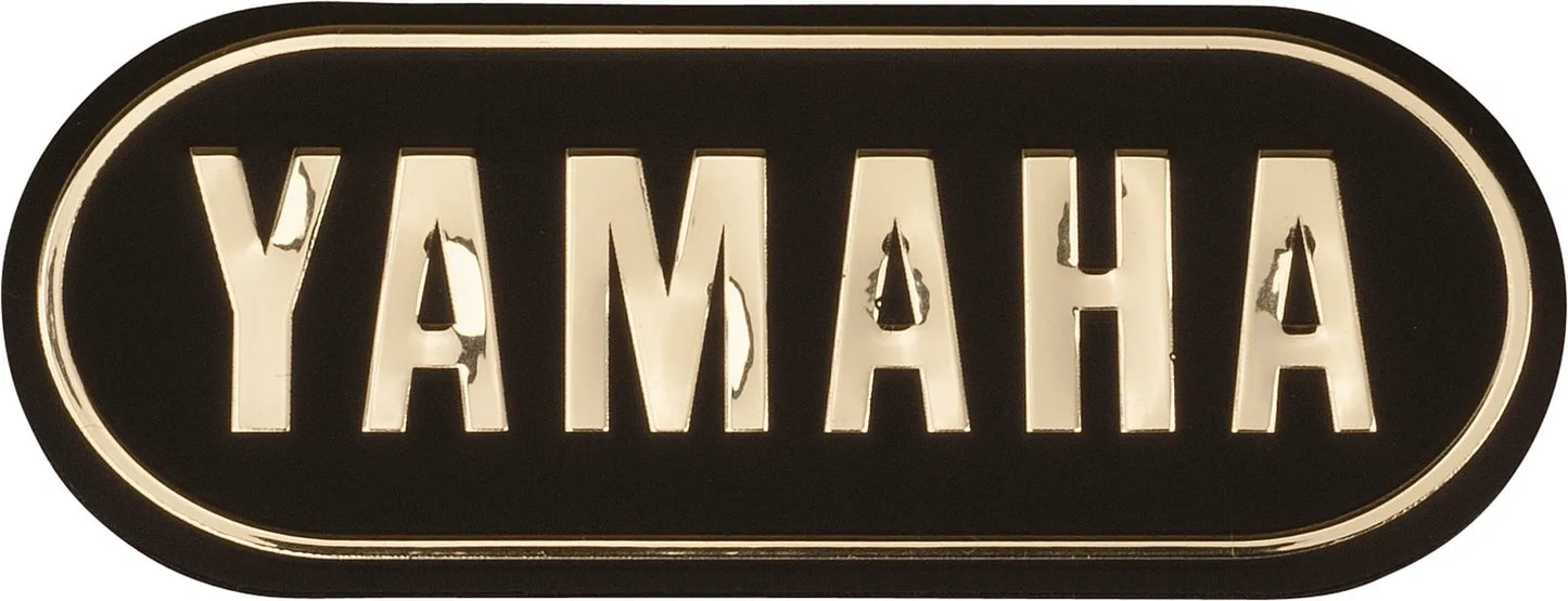 3D-Emblem - YAMAHA, Gold, (approx. 92 x 36 mm) - SR400 SR500 XS650 Universal