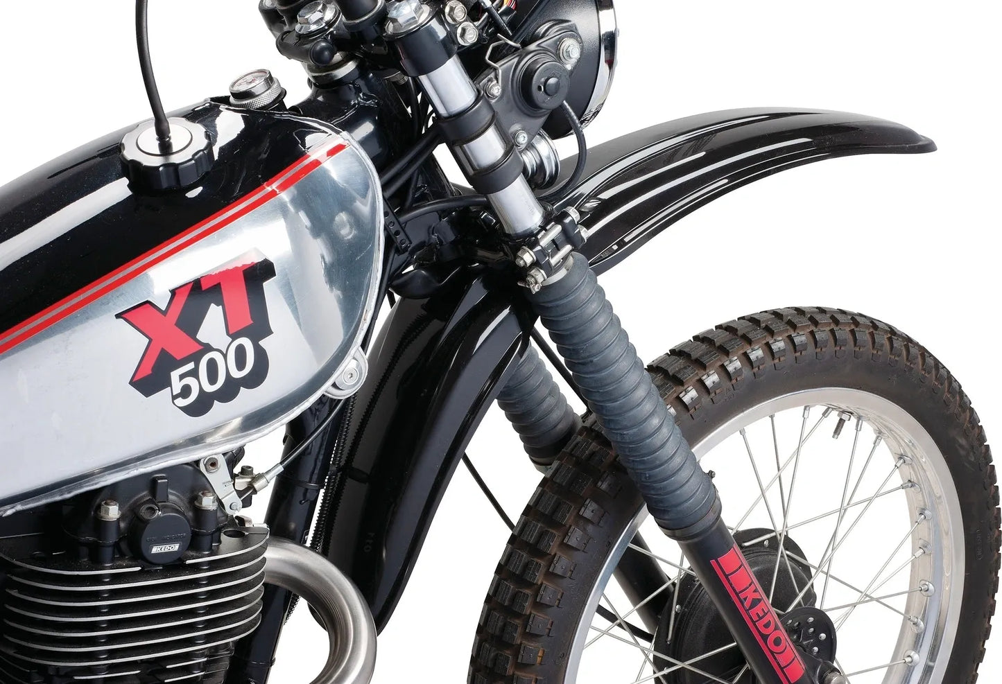 Replica Front Fender - YAMAHA Black (with standard mounting holes) - XT250 TT500 XT500