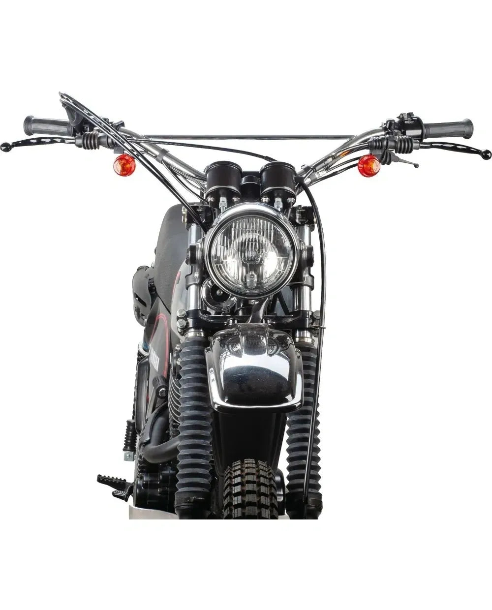 *NEW ITEM* TT Switch Housing Turn Signal Bracket - Set LH/RH - Stainless Steel Black Coated - XT500 TT500 Universal