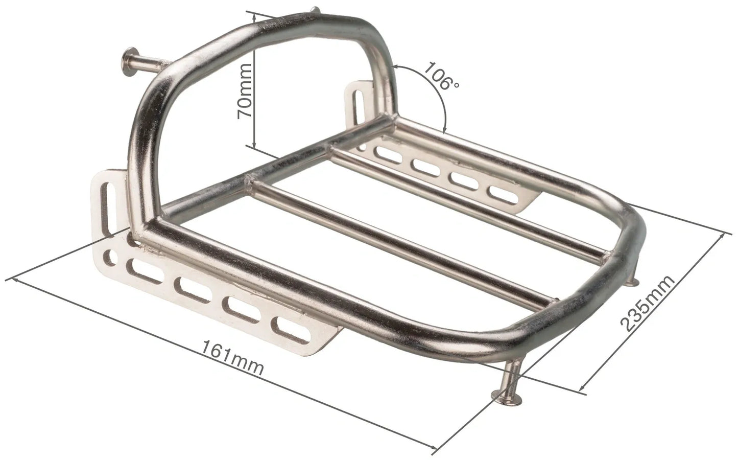 Mini Luggage Rack - 12 mm Stainless Steel - without Mounting Brackets - Universal