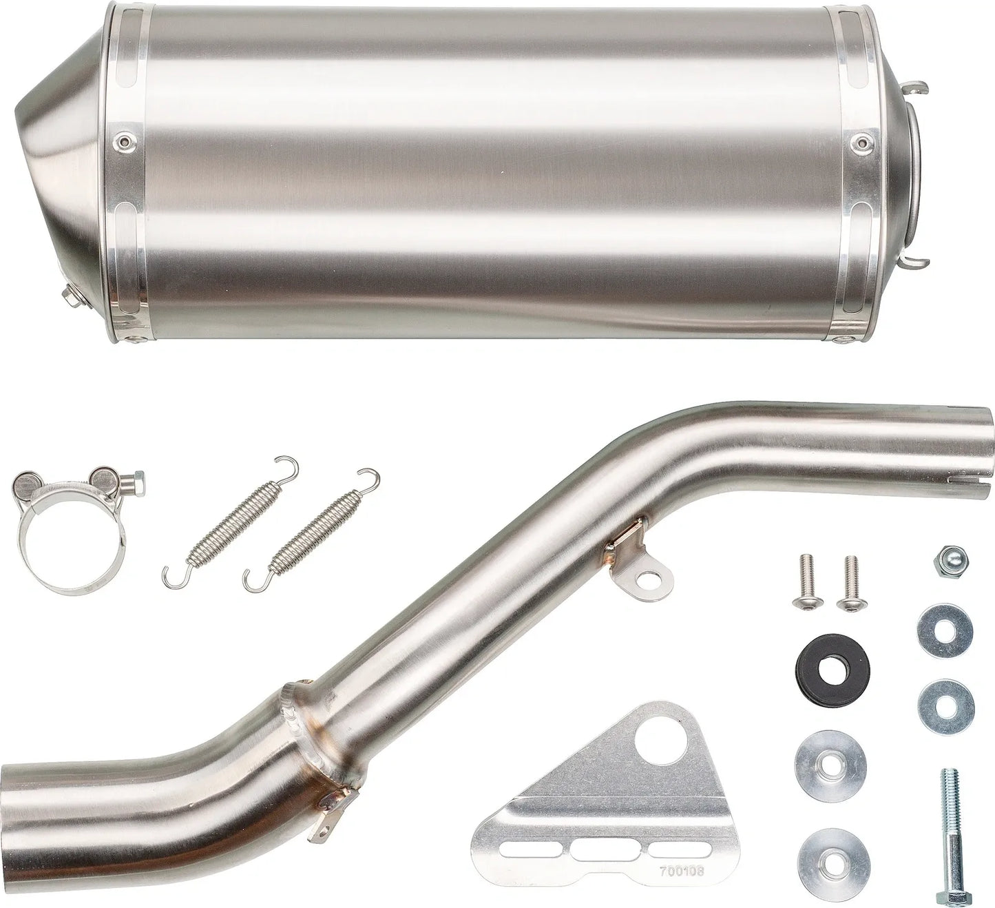 Stainless Steel Silencer Kit - Oval - with dB Killer - XT500 TT500