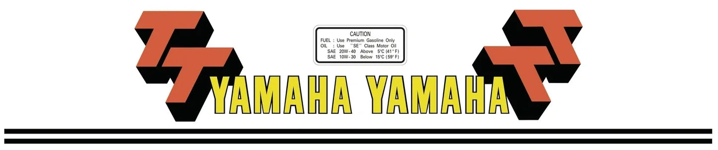 Fuel Tank Decal Set - 1977 - Yellow/Orange - TT500