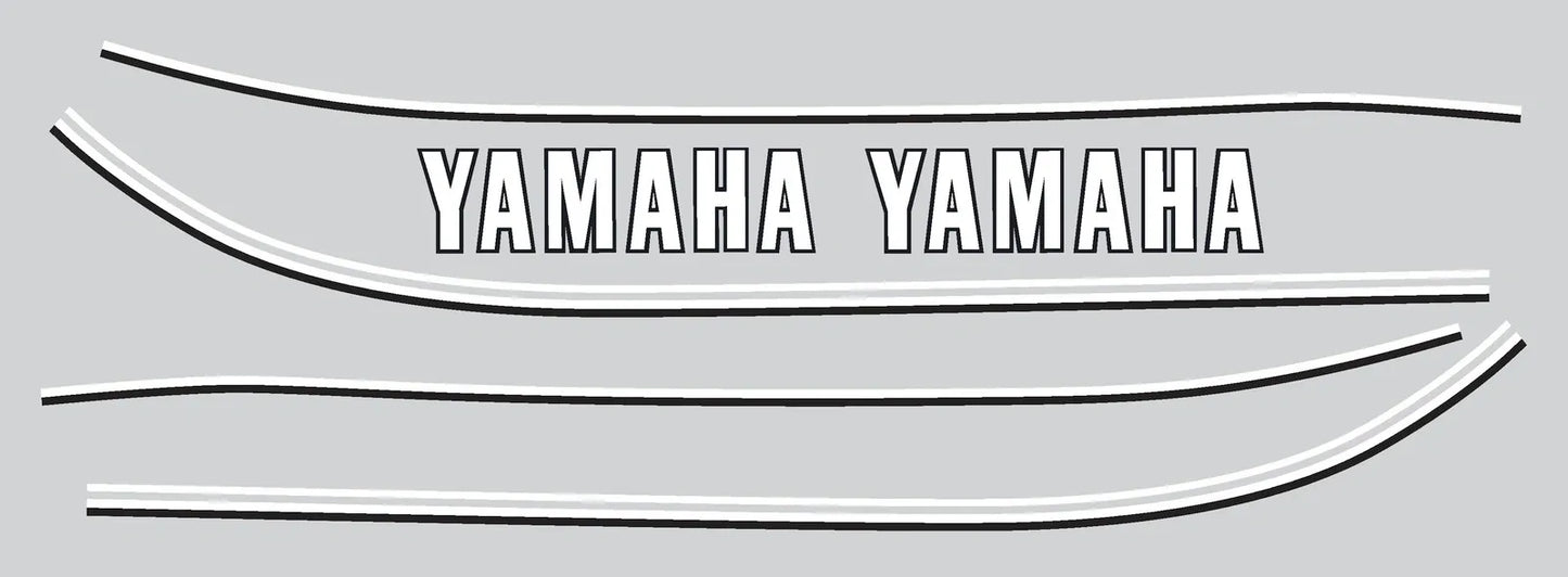 Fuel Tank Decal Set - 1980 - White Black - XT500