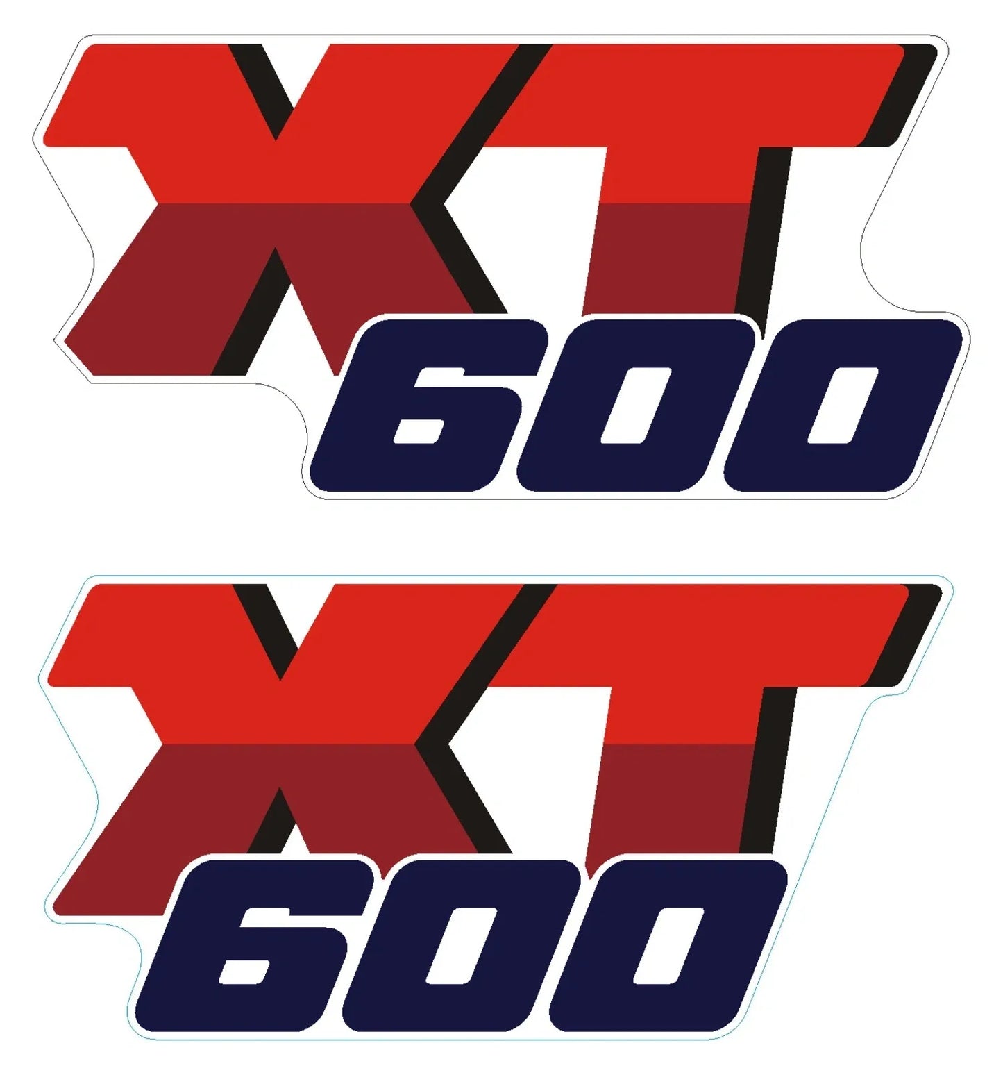 Fuel Tank Decal Set - Red/Blue - 2 Pieces LH/RH - XT600