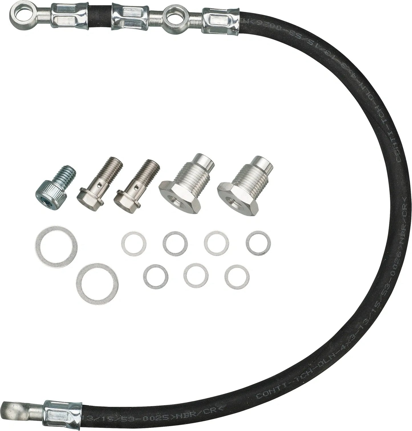RaceLine Twin Feed Oil Line Kit - Black - XT500 TT500 SR500 SR400