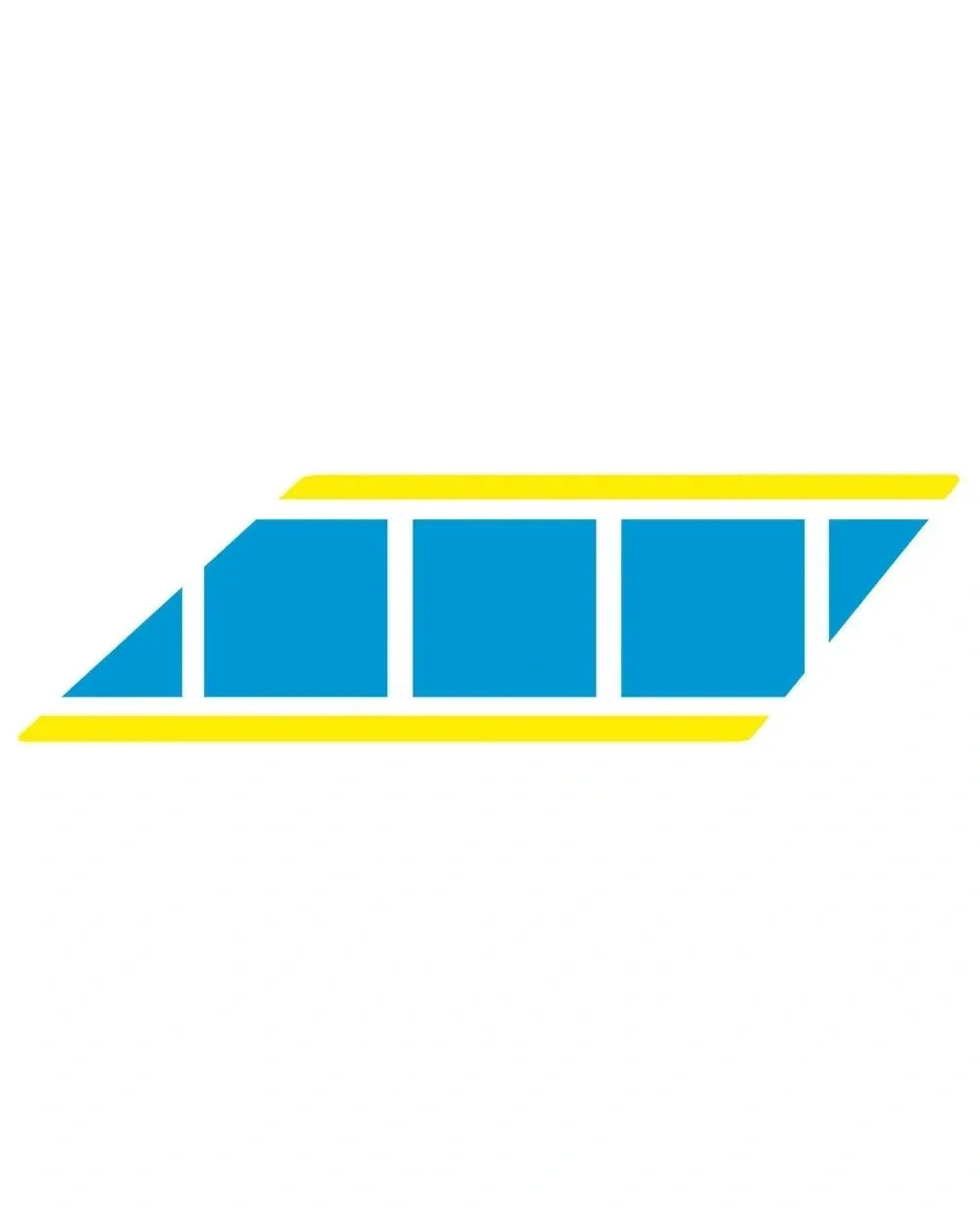 Front Fender Decal, Blue/Yellow - XT600Z Universal