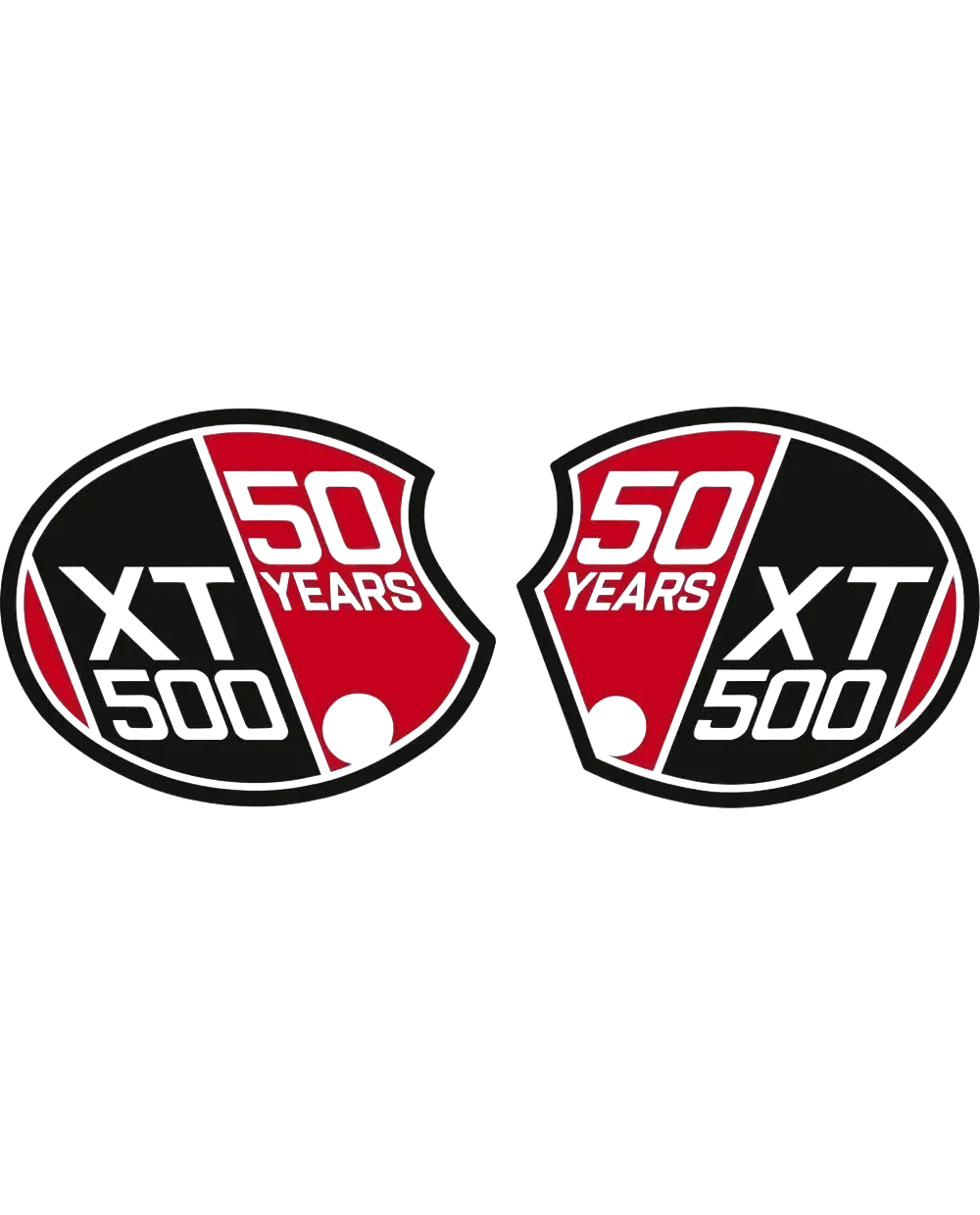 *NEW ITEM* Side Cover Decal Set '50 Years XT500', 1 Pair - XT500 '77-'79