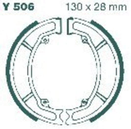 EBC Brake Shoes, Front/Rear - SR250 XT250 XT350 TT350 TT600