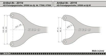 HD Flywheel Holder Tool - Uses Swingarm Nut as Support - XT500 TT500 SR500 SR400