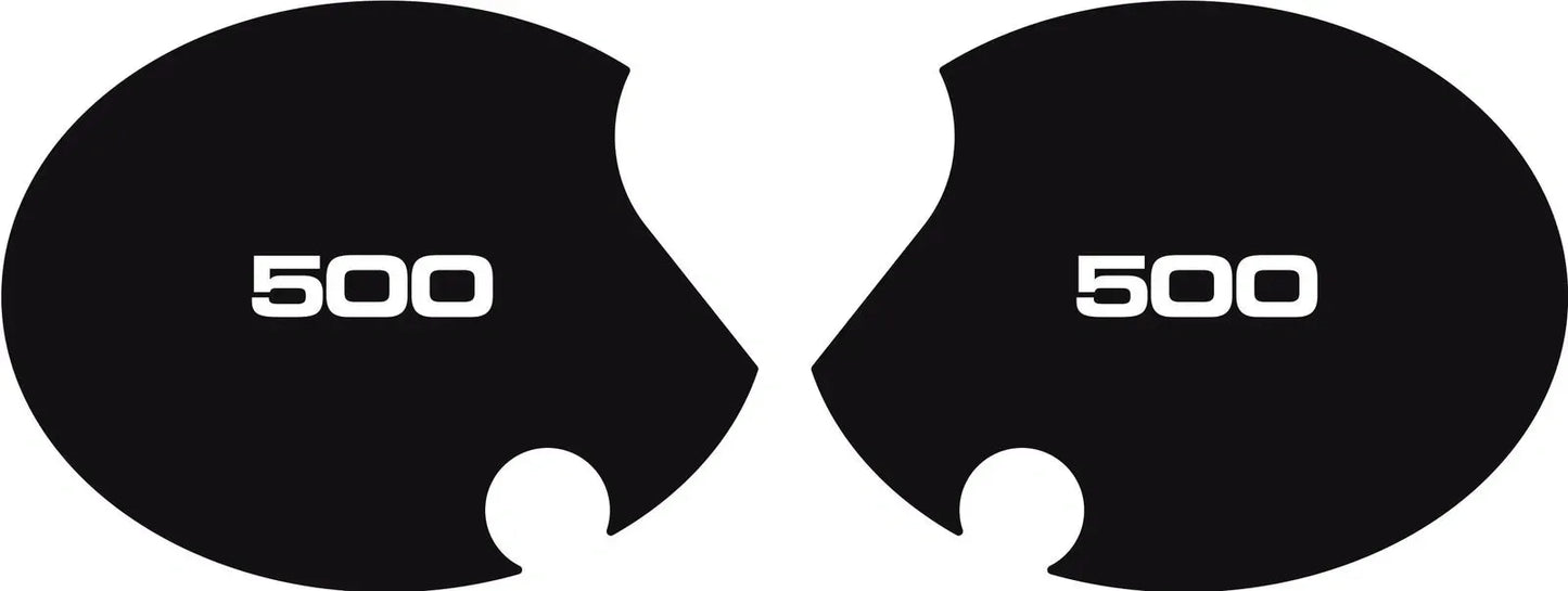 Side Cover Decal Set - '500' (1981, 1 pair L+R) - TT500 XT500