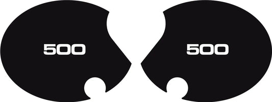 Side Cover Decal Set - '500' (1981, 1 pair L+R) - TT500 XT500