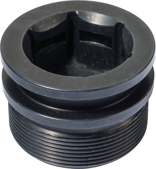 Fork Leg Top Nut - Black Anodized Aluminum - CNC Milled - XT500 TT500