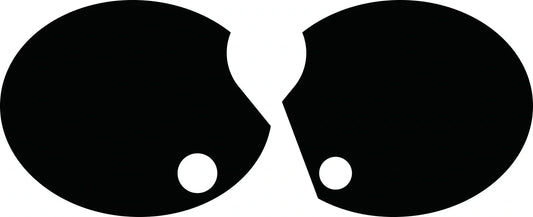 Side Cover Decal Set - Black Background - No Lettering - XT500 '76 -'79