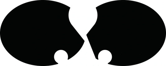 Side Cover Decal Set - Black Background - No Lettering - XT500 '80-