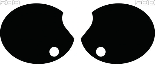 Side Cover Decal Set - Black Background/'500' in White Lettering - TT500 77-78