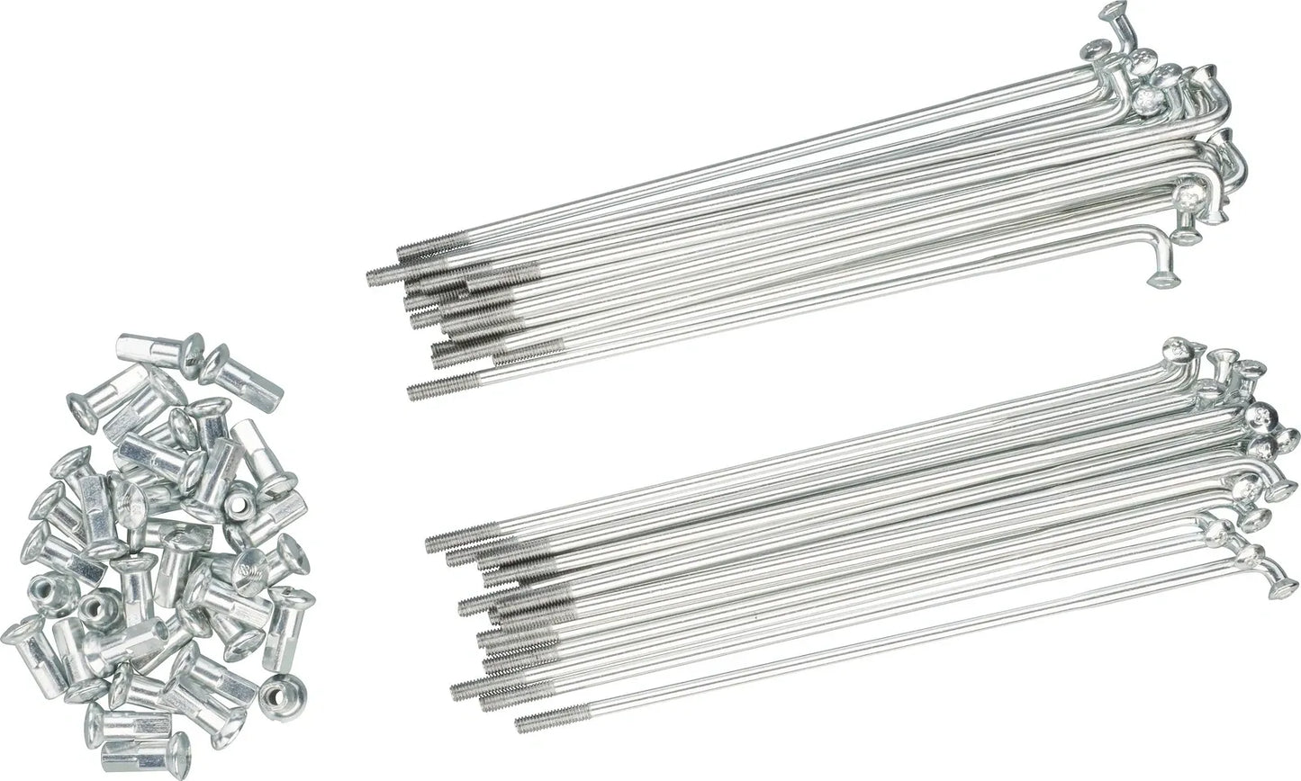 Rear Wheel Spoke Set - Galvanized Steel Spokes/Nipples - for 18" Wheel - SR500 XT500 XT550 XT600 XT600Z