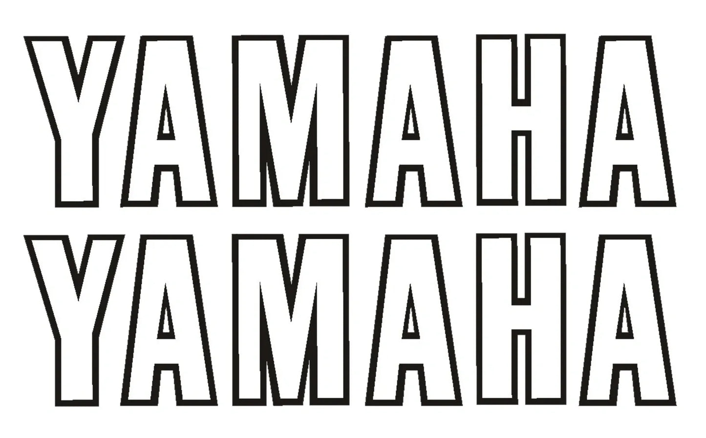 Fuel Tank Decal Set - 1980 - Black White - YAMAHA LOGO only - TT500 XT500 Universal