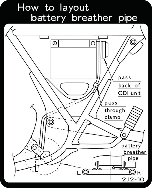 Indicating Decal/Label - for Battery Hose Routing - SR500