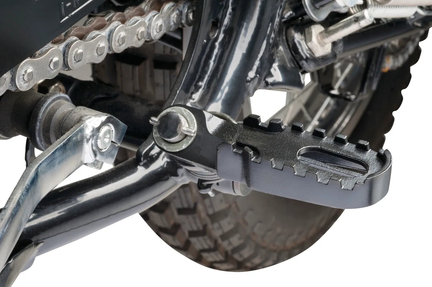 Replica Black Stainless Steel Footpegs - XT500 TT500