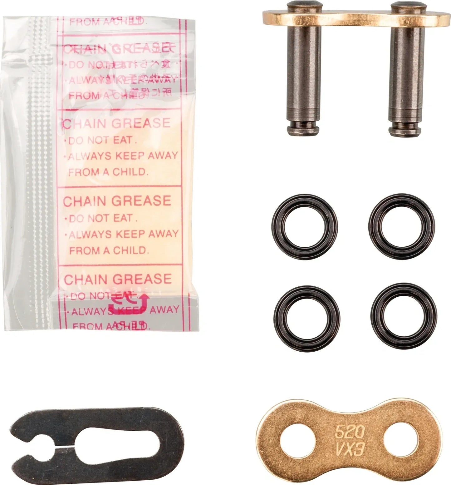 DID X-Ring Chain - 520VX3 - Master Clip Link - GOLD - XT500 TT500 Universal