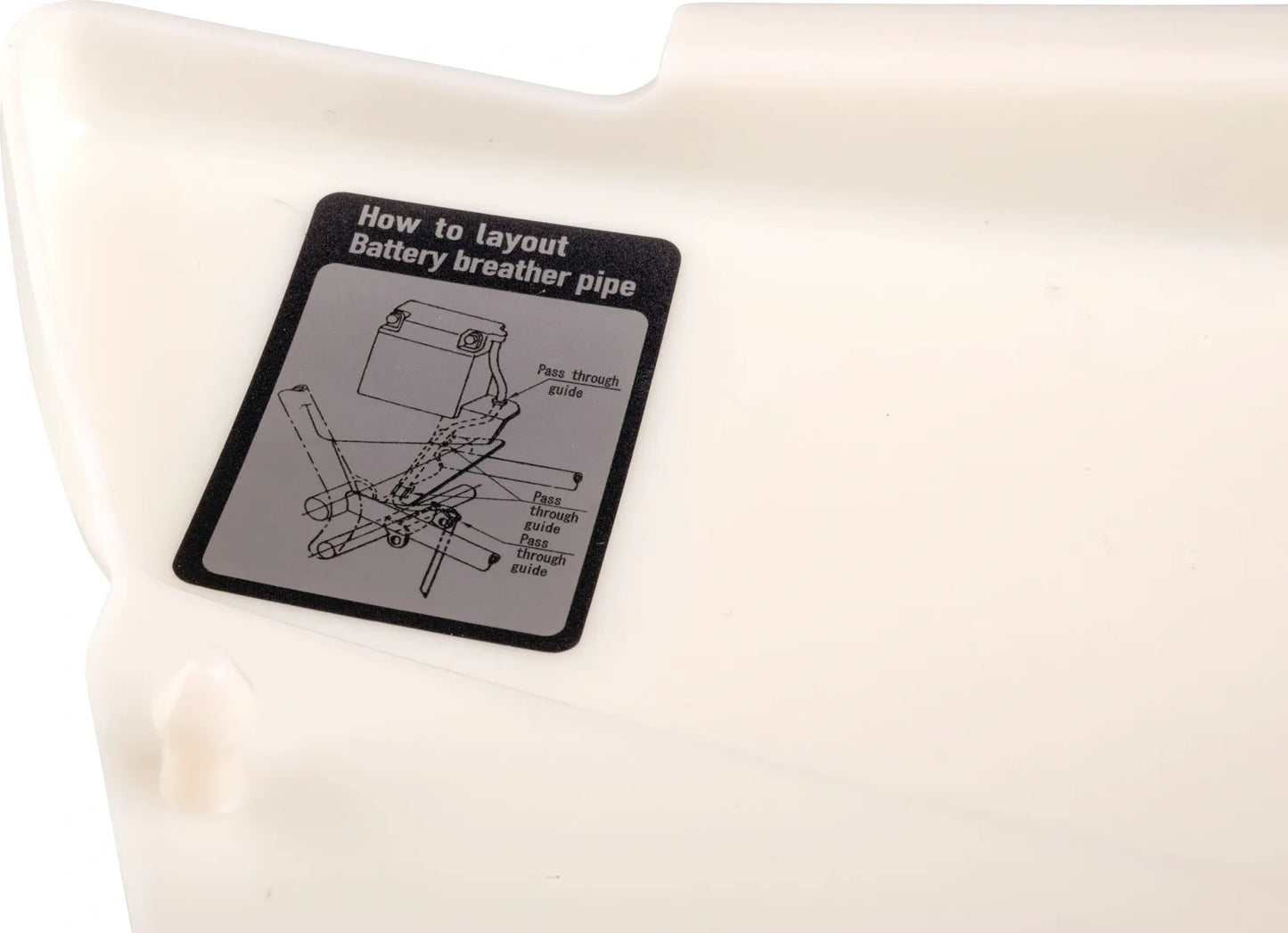 Information Decal/Sticker - Routing Battery Breather Hose - XT250