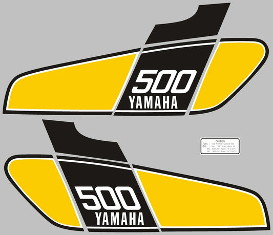 Fuel Tank Decal Set - 1976 1977 1978 1979 - Black Yellow - XT500