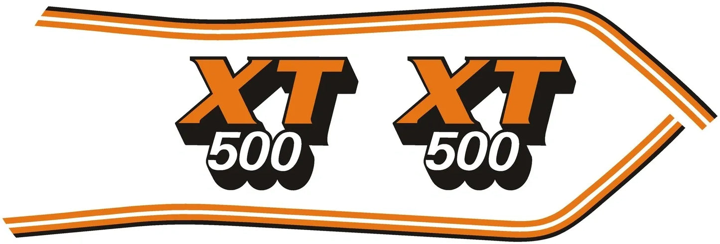 Fuel Tank Decal Set - 1981 - Orange - XT500