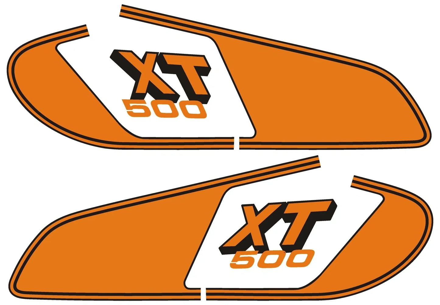Fuel Tank Decal Set - 1979 - Black Orange - XT500