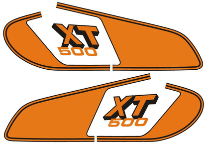 Fuel Tank Decal Set - 1979 - Black Orange - XT500