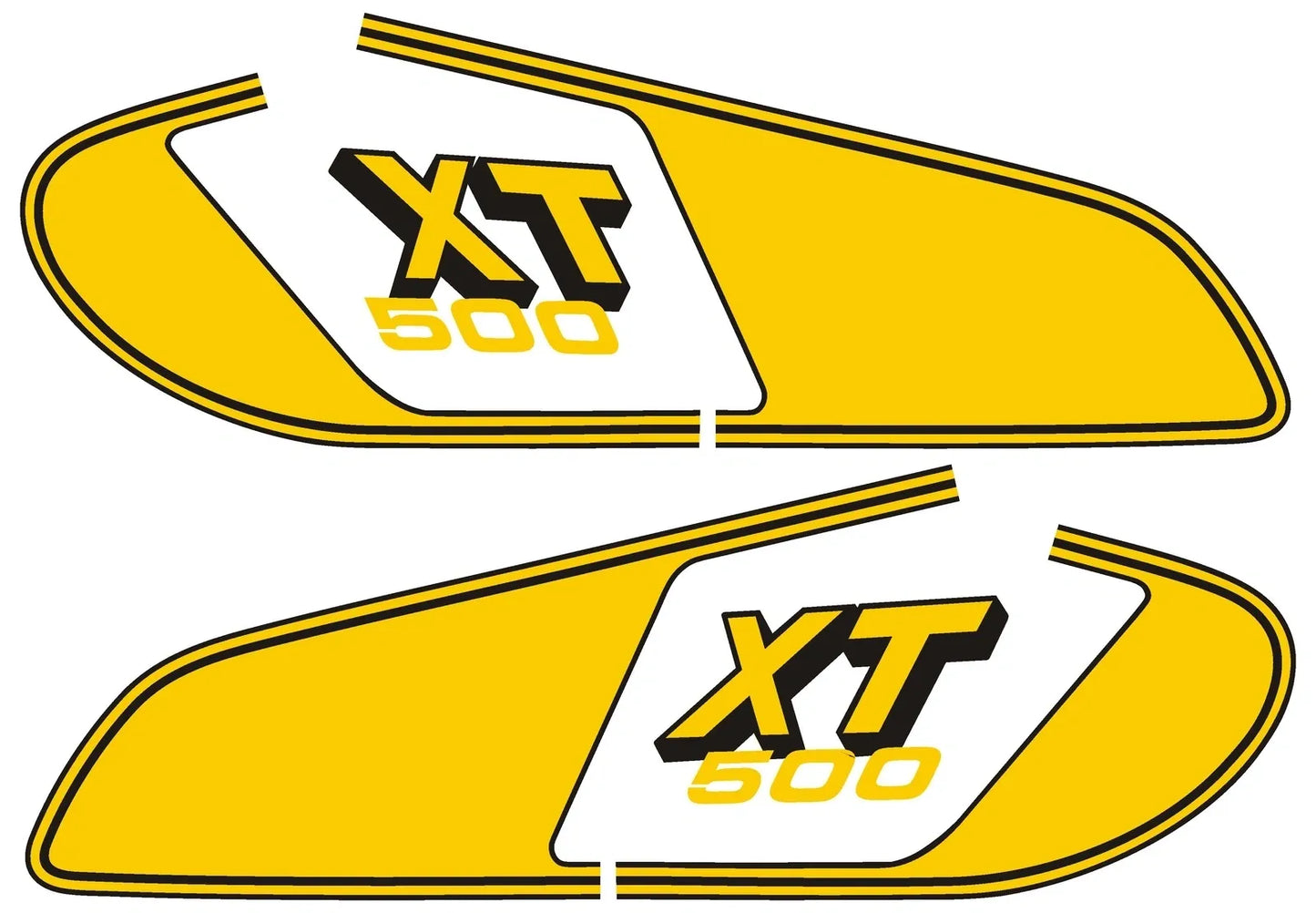 Fuel Tank Decal Set - 1979 - Competition Yellow - XT500