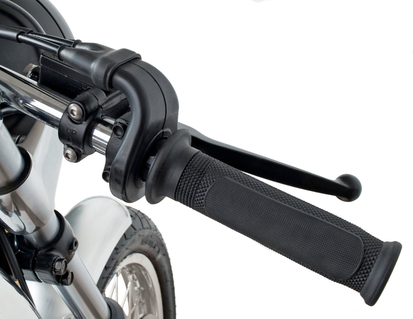 Throttle Tube Assembly - Black - (opens throttle medium-fast/domino replica) - TT500 SR500 XT500 Mikuni TM36/40 Universal application