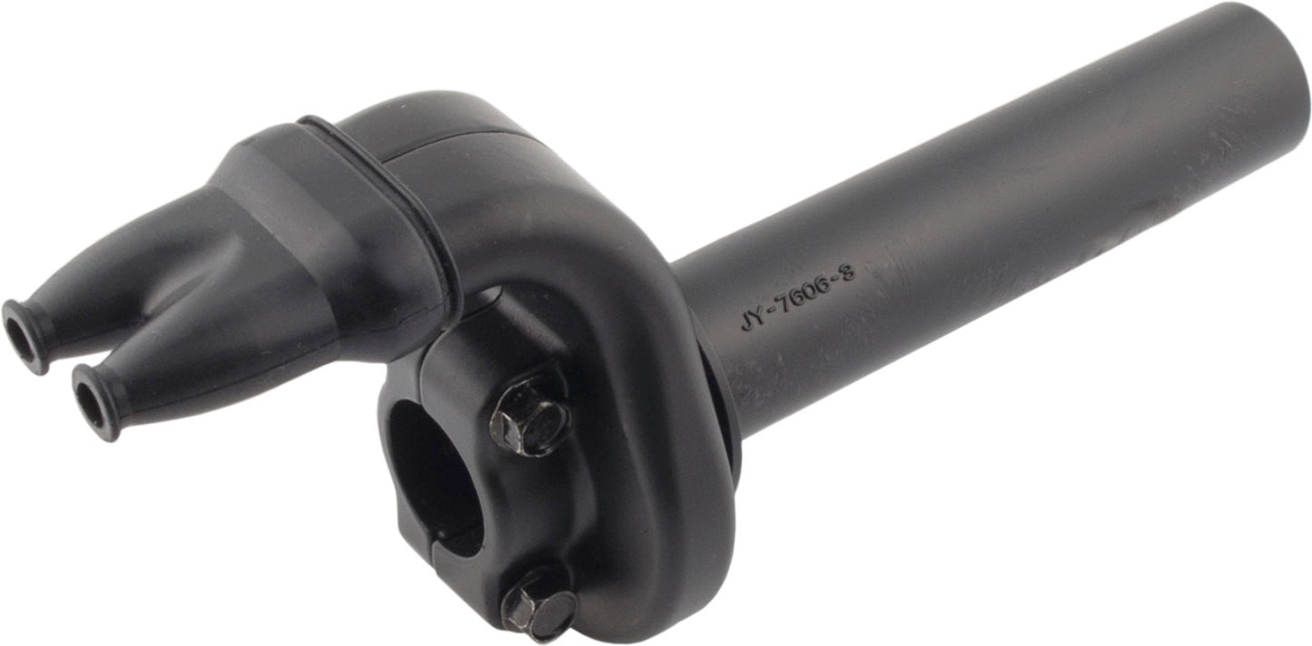 Throttle Tube Assembly - Black - (opens throttle medium-fast/domino replica) - TT500 SR500 XT500 Mikuni TM36/40 Universal application