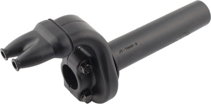 Throttle Tube Assembly - Black - (opens throttle medium-fast/domino replica) - TT500 SR500 XT500 Mikuni TM36/40 Universal application