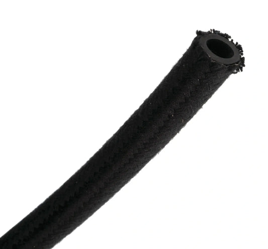 Fuel Line/Hose - Textile Outer - 8mm I.D. / 13mm O.D. - Black - Universal