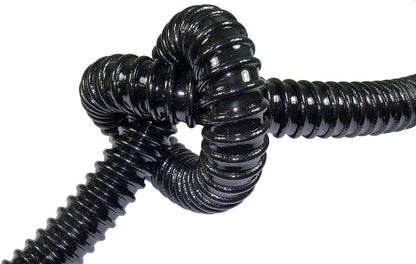 PVC Spiral Hose - 1 M, Black - with Incorporated Bend Relief (fits Crankcase Vent) - XT500 TT500 SR500 Universal