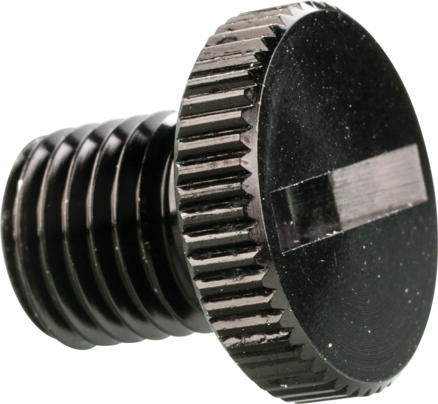 Aluminum Cover/Blank/Cap/Plug for Mirror Mount Threads - Right Side (Left-hand Thread M10 x 1.25), Black - Universal