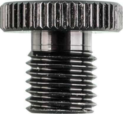 Aluminum Cover/Blank/Cap/Plug for Mirror Mount Threads - Right Side (Left-hand Thread M10 x 1.25), Black - Universal