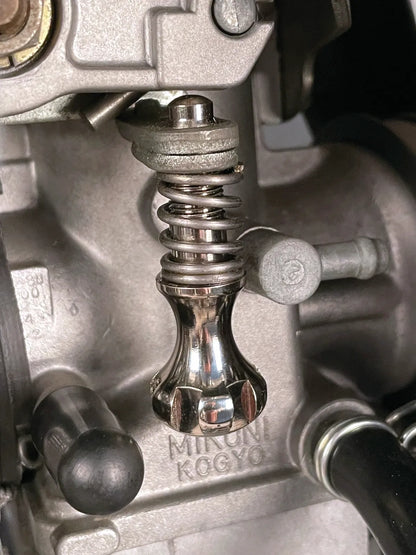 Adjustment Screw - for Carburetor Throttle Slider Stop/Idle - Brass Galvanized - SR500 TT500 XT500