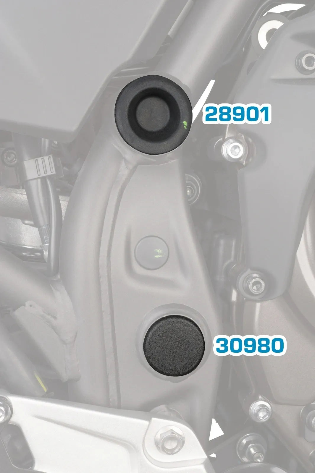 OEM YAMAHA - Upper Frame Rubber Cover/Cap - Ténéré T700